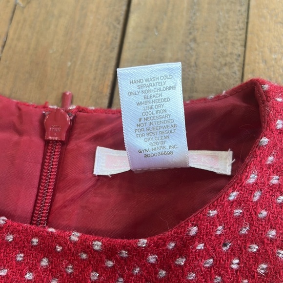 Janie and jack red metallic dotted wool dress - Picture 6 of 7